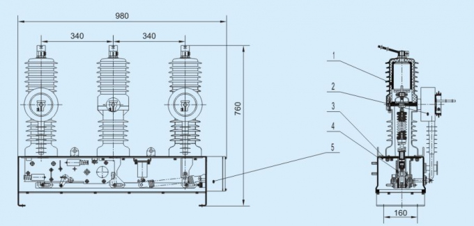 50Hz Frequency Voltage Circuit Breaker with Ultra Low Circuit Resistance