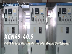 40.5KV 1250A XGNseries SF6 Insulated Metal - clad Switchgear With IP67