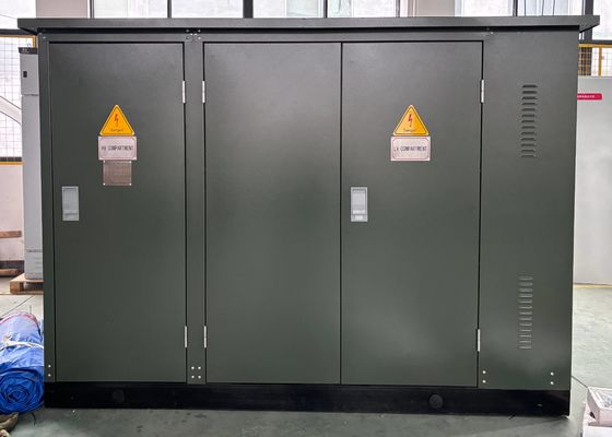 Compact Transformer Substation Tapping Range ±2×2.5％ ONAN Cooling Method and 25 Oil Grade for Power Distribution